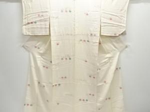 枝花模様単衣小紋着物